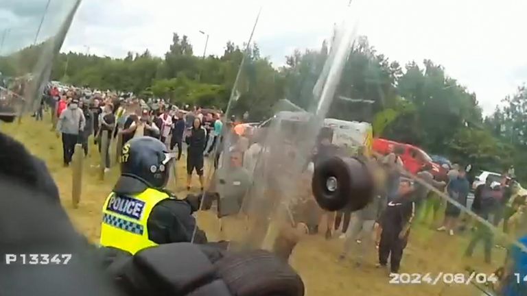 Men jailed for attacking police during riots